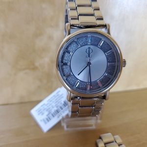 Jennifer Lopez JLO Women's Crystal Watch Silver